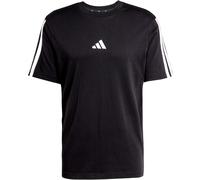 adidas Men's Essentials Three Stripes Single Jersey Tee, Black/White, 3XL