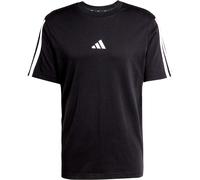 adidas Men's Essentials Three Stripes Single Jersey Tee, Black/White, XL