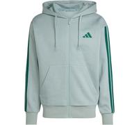 Sweatjacke ADIDAS SPORTSWEAR "ESSENTIALS 3-STREIFEN", Damen, Gr. L, wonder sage, collegiate grün, Obermaterial: 55% Baumwolle, 36% Polyester, 9% Viskose, normal, ohne Ausschnitt, angesetztes Bündchen,