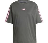 Adidas T-Shirt Essentials 3‑Streifen Boyfriend KQ5075 Damen grau/tropic bloom L