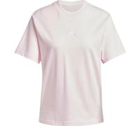adidas Women's Essentials 3-Stripes Cotton T-Shirt, Clear Pink/White, XL