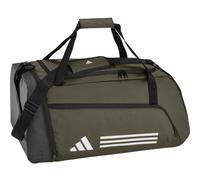 adidas Unisex Essentials 3-Stripes Duffel Bag, Olive strata/White, M