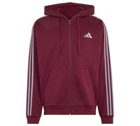 adidas - Essentials 3-Stripes Fleece Full-Zip Hoodie - Hoodie, Gr. XL, rot (TeamMaroon2/Slate)