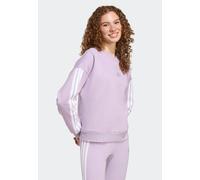 Sweatshirt ADIDAS SPORTSWEAR "W 3S FL SWT", Damen, Gr. L, powder plum, weiß, Obermaterial: 55% Baumwolle, 36% Polyester, 9% Viskose, Rundhals, Sweatshirts (39486834-L) powder plum, weiß