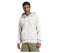 Adidas Reißverschlusspullover Essentials 3-Stripes Fleece L Wonder Alumina/White