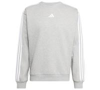 adidas - Essentials 3-Stripes Fleece Sweatshirt - Pullover, Gr. L, grau (MediumGreyHeather/White)