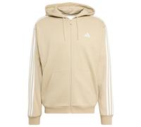 adidas - Essentials 3-Stripes French Terry Full-Zip Hoodie - Hoodie, Gr. M, beige (KhakiThree/White)