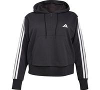 adidas Essentials 3-Streifen French Terry 1/4-Zip Hoodie Damen JE0041 - black/white 4X (58-60)