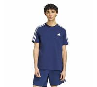 T-Shirt ADIDAS SPORTSWEAR "ESSENTIALS 3-STREIFEN SINGLE JERSEY LEFT CHEST BRANDED", Herren, Gr. XL, blau (team navy blau 2, weiß), Obermaterial: 100% Baumwolle, Rundhals, Shirts T-Shirt (92944846-XL)