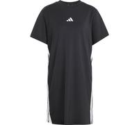 ESSENTIALS 3-STREIFEN-T-SHIRT-KLEID Black / White XS