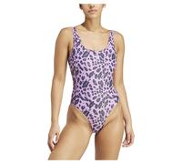Badeanzug, einteilig, mit Animal-Print, Rückenteil in U-Form, Damen adidas Essentials Lila 40