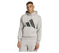 Adidas Herren Kapuzenpullover Essentials Big Logo (IN6160) Fleece Mittelgrau meliert/Schwarz L