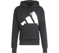 adidas Men's Essentials Big Logo French Terry Hoodie, Black/White, L