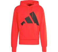 Adidas Men's Essentials Big Logo French Terry Hoodie, Pure Ruby/Black, XL