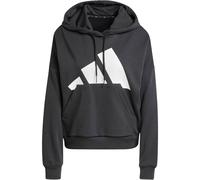adidas Women's Essentials Big Logo French Terry Loose Hoodie, Black/White, XL