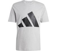 adidas Essentials Big Logo T-Shirt kurzarm grau schwarz pur - L