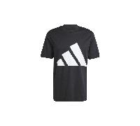 adidas Men's Essentials Big Logo Single Jersey Tee, Black/White, S