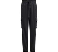 Sporthose ADIDAS SPORTSWEAR "ESSENTIALS KIDS", Mädchen, Gr. 176, N-Gr, schwarz-weiß (schwarz, weiß,), Obermaterial: 52% Baumwolle, 48% Polyester, Hosen Sporthose (59084662-176) schwarz, weiß,
