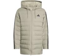 adidas Essentials Climawarm 3-Streifen leichter Daunenparka mit Kapuze JM4062 - silver pebble XS