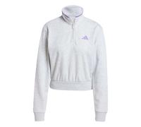 adidas Essentials Color Pop French Terry Cropped 1/4-Zip Sweatshirt Damen JN6989 - light grey heather XS
