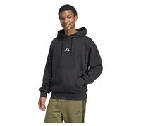 Adidas Hoodie FEELCOZY (JE3807) mit Logo-Stitching Fleece Herren Gr. M schwarz/weiß