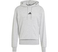adidas Men's Essentials FEELCOZY French Terry Hoodie, medium Grey Heather/Black, XL