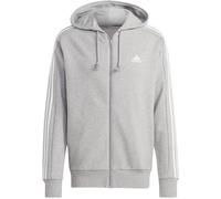 adidas ESSENTIALS FRENCH TERRY 3-STREIFEN Herren Kapuzenjacke hellgrau/weiß, XXL