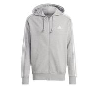 adidas Herren Essentials French Terry Kapuzenjacke, Medium Grey Heather/White, XL
