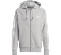 adidas Herren Essentials French Terry Kapuzenjacke, Medium Grey Heather/White, L