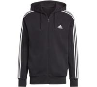 Adidas Herren Essentials French Terry 3-Stripes Full-Zip Hoodie, Black/White, XXL