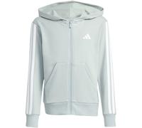 adidas Girl's Essentials Full Zip Hoodie, Wonder Sage/White, 7-8 Years