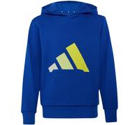 Kapuzensweatshirt ADIDAS SPORTSWEAR "J BL FT HD 280", Mädchen, Gr. 140, blau (royal blau, orbit grau, frozen lemon, solar lemon), Obermaterial: 55% Baumwolle, 36% Polyester, 9% Viskose, normal, Rundha