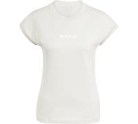 adidas Essentials Linear Baumwoll T-Shirt Damen JC5819 - wonder alumina/white S