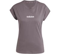 adidas Damen T-Shirt Essentials Linear Cotton Tee JC8326 L Grey Strata/White