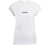 adidas Essentials Linear Baumwoll T-Shirt Damen JC8239 - white/black S