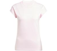 adidas Essentials Linear Baumwoll T-Shirt Damen JG8659 - clear pink/white M