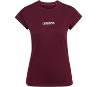adidas Essentials Linear Cotton Damen T-Shirts maroon-white Größe L Lifestyle Widerstandsfähig