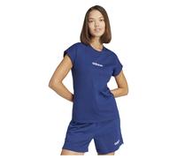 Adidas Women's Essentials LINEAR Cotton T-Shirt, Dark Blue/White, XL