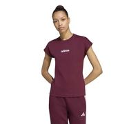 adidas Essentials Linear Cotton Damen T-Shirts maroon-white Größe XS Lifestyle Widerstandsfähig