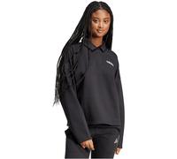 adidas Essentials Linear Fleece Polo Sweatshirt Damen JM1946 - black/white S