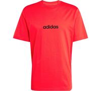 adidas Herren Essentials LINEAR Single Jersey Tee, Pure Ruby/Black, XS