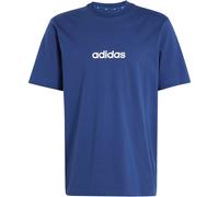adidas Essentials Linear Single Jersey T-Shirt Herren JE8999 - dark blue/white XS