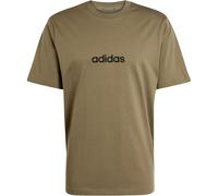 adidas Essentials Linear Single Jersey T-Shirt Herren JE9001 - olive strata/black M