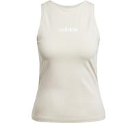adidas Essentials Linear Slim Baumwoll Tanktop Damen JC5790 - wonder alumina/white M