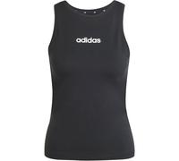 adidas Damen Tanktop Essentials Linear Slim Cotton - JC5798 - Schwarz/Weiß XXS