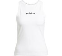 Tanktop ADIDAS SPORTSWEAR "W LIN SJ TK", Damen, Gr. XS, schwarz-weiß (weiß, schwarz), Obermaterial: 93% Baumwolle, 7% Elasthan, sportlich, Rundhals, Tops (75325025-XS) weiß, schwarz