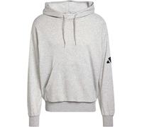 Essentials Loose-Fit 3-Streifen Logo French Terry Hoodie Medium Grey Heather / Black XS