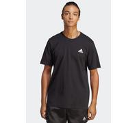 adidas T-Shirt Essentials Single Jersey mit gesticktem kleinem Logo Schwarz S