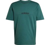 adidas Essentials Linear Single T-Shirt dunkelgrün/schwarz - M