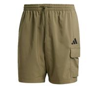 adidas Men's Essentials SMALL Logo Cargo Chelsea Short, Olive Strata/Black, S